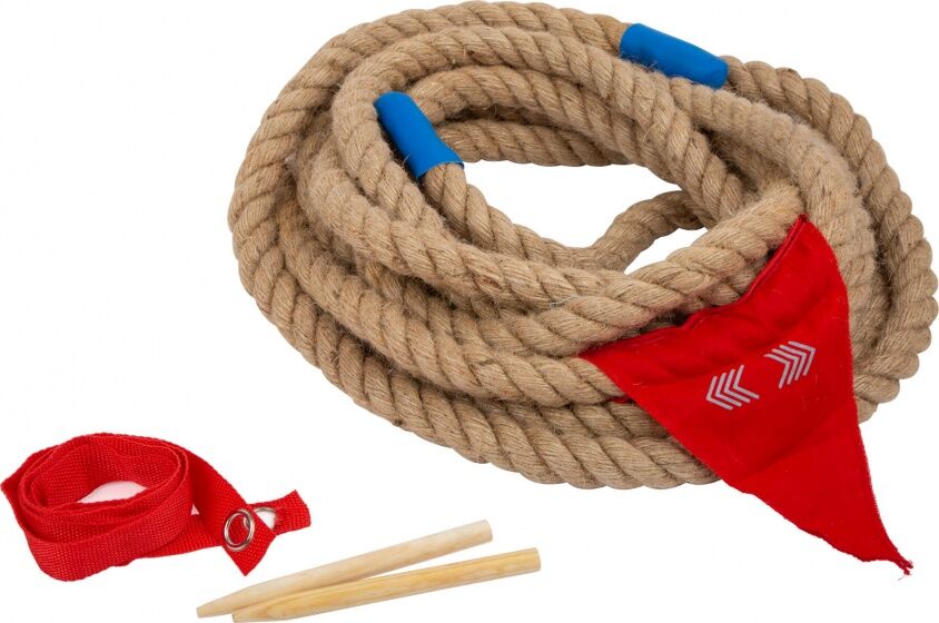 Small Foot touwtrekken set 4 delig 10 meter - Geel,Rood