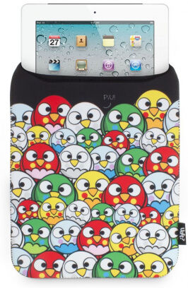 Uatt iPad cover vogels 20 x 25 cm neopreen - Multicolor