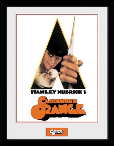 GB Eye poster in lijst Clockwork Orange Key Art 30 x 40 cm - Zwart