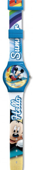 Disney horloge Mickey Mouse Summer junior 25 cm rubber blauw - Blauw
