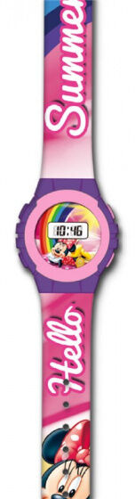 Disney horloge Minnie Mouse junior 22 cm rubber roze/paars - Roze,Paars