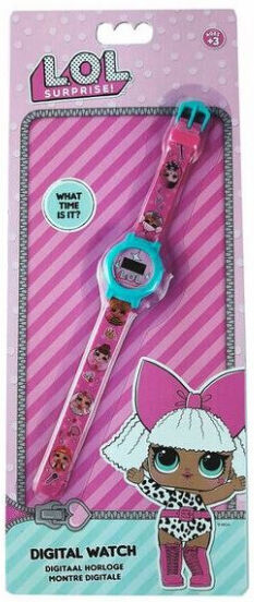 L.O.L. Surprise! horloge meisjes 23 cm PVC roze/blauw - Roze