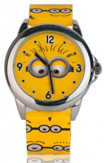 Universal horloge Minions junior 24 cm geel/zwart - Geel,Zwart