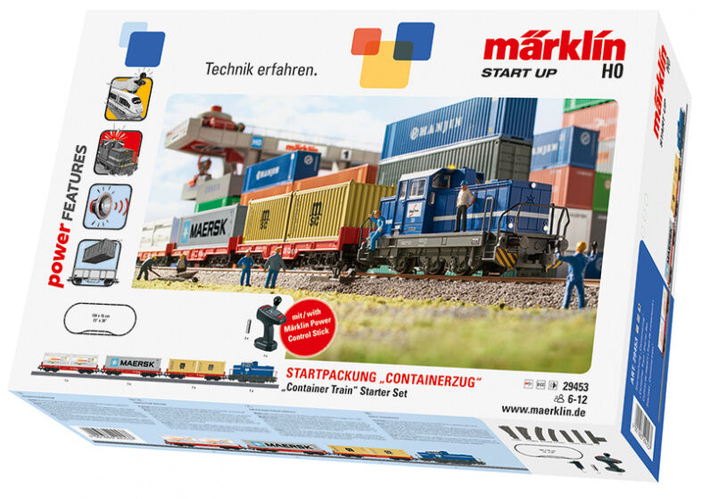 Marklin treinset containertrein H0 junior 190 cm 33 delig - Multicolor