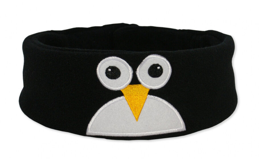 Snuggly Rascals hoofdtelefoon Over Ear pinguin fleece zwart - Zwart