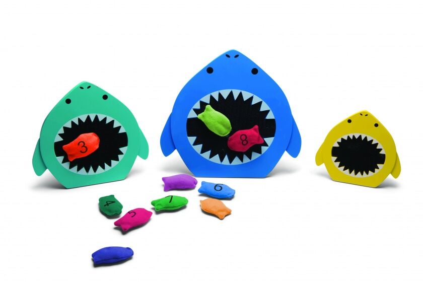 BS Toys kinderspel haaien voeren 13 delig - Multicolor