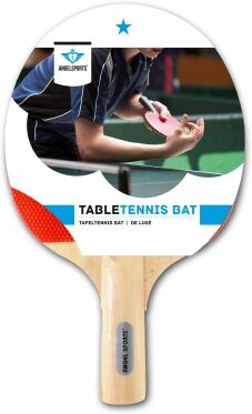 Angel Sports Tafeltennis BAT 1 Ster - Blank,Rood,Zwart