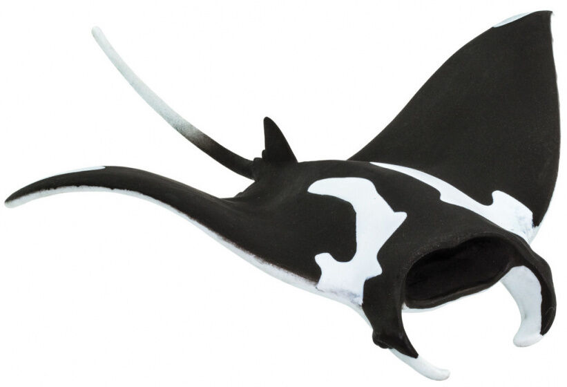 Safari speeldier manta rey rog junior 14,5 cm zwart/wit - Zwart,Wit