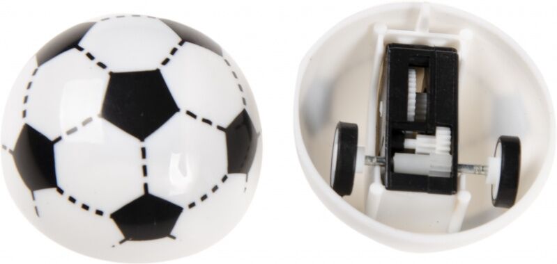 LG-Imports LG Imports rijdende voetbal met pullback per stuk 4 cm zwart/wit - Zwart,Wit