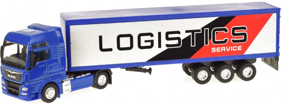 Welly vrachwagen transport 1:64 blauw - Blauw