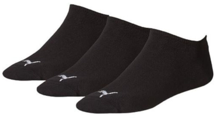 Puma sokken Invisible sneaker katoen zwart 3 paar - Zwart