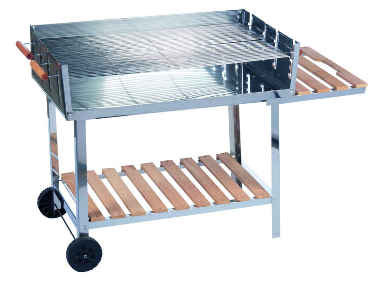 BBQ Collection barbecue trolley RVS 98 x 56 cm - Zilver,Blank
