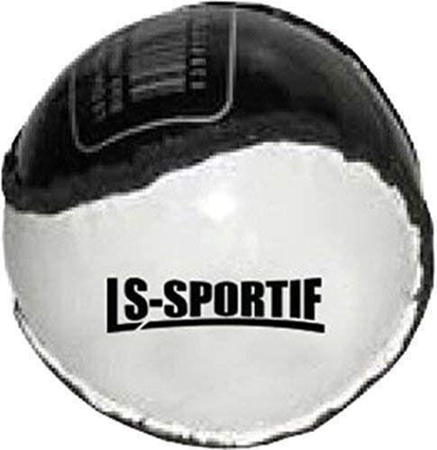 LS Sportif hurlingbal Sliotar 6 cm kurk/leer zwart/wit - Zwart,Wit