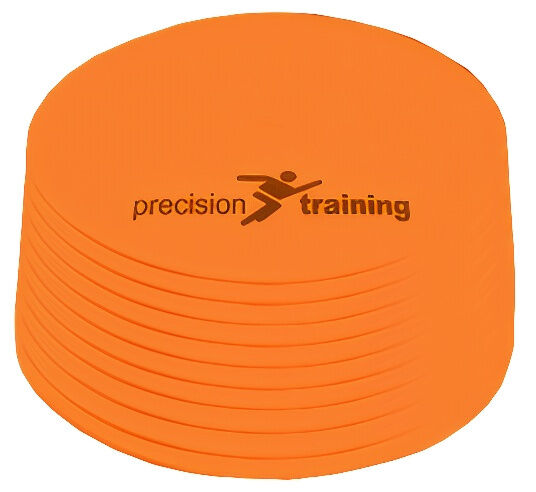 Precision veldmarkering rond 21 cm rubber oranje 10 stuks - Oranje