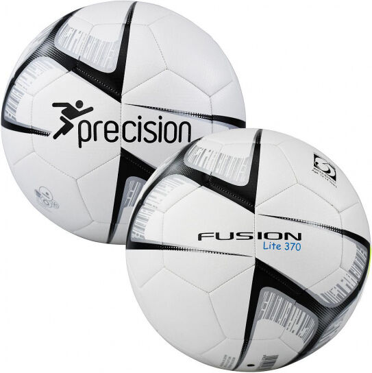 Precision voetbal Fusion Lite PU 370 gram wit/zwart - Wit,Zwart