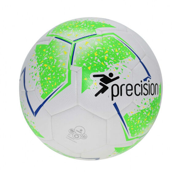 Precision voetbal Fusion Sala polyurethaan wit/groen - Wit,Groen,Geel,Blauw