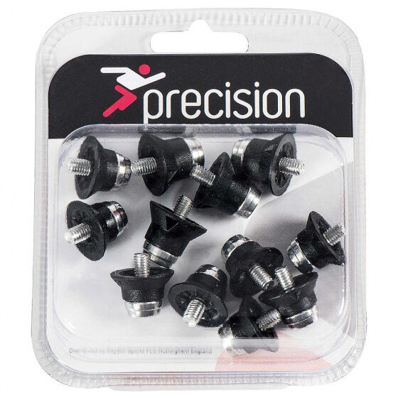 Precision voetbalnoppen Super Pro 14 mm alu zwart 12 stuks - Zwart