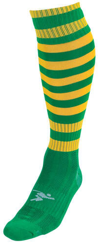 Precision voetbalsokken Hooped junior nylon groen/geel - Groen,Geel