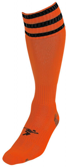 Precision voetbalsokken Pro junior nylon zwart/oranje - Zwart,Oranje