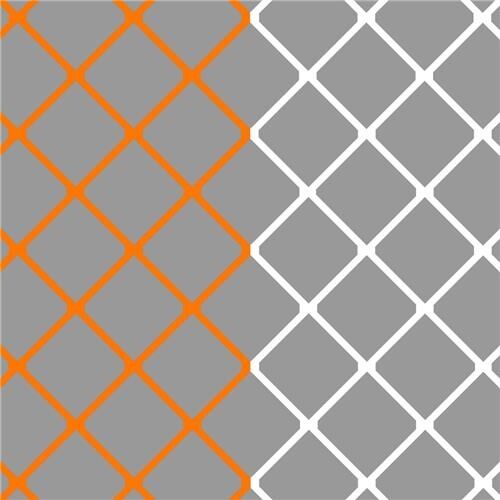 Sportec Voetbaldoelnet 7,5 x 2,5 x 2 x 2 m draad 4 mm oranje/wit - Oranje,Wit