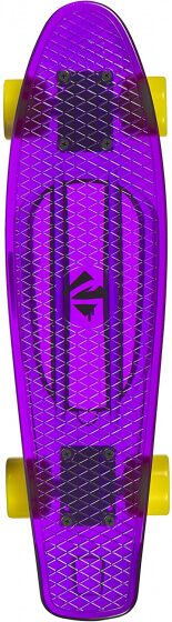 Choke skateboard Juicy Susi Clear Purple 57 cm polypropeen geel - Geel,Paars,Transparant