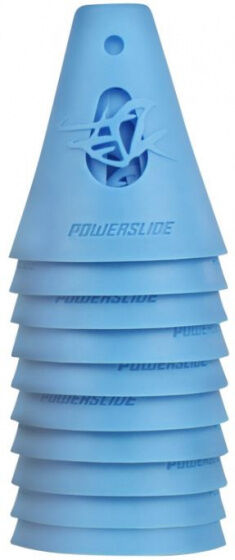 Powerslide skatepion 8 cm blauw 10 stuks - Blauw