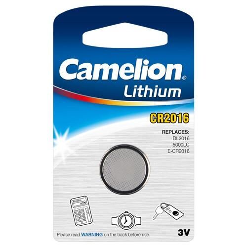 Camelion batterij knoopcel Lithium 3V CR2016 per stuk - Zilver