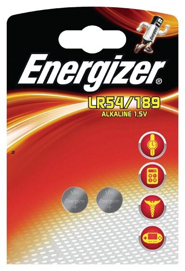 Energizer knoopcelbatterij LR54/189 Alkaline 1,5V 2 stuks - Zilver