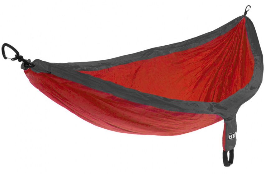 Eno hangmat Doublenest 2,8 x 1,4 m nylon rood/grijs 3 delig - Rood,Grijs