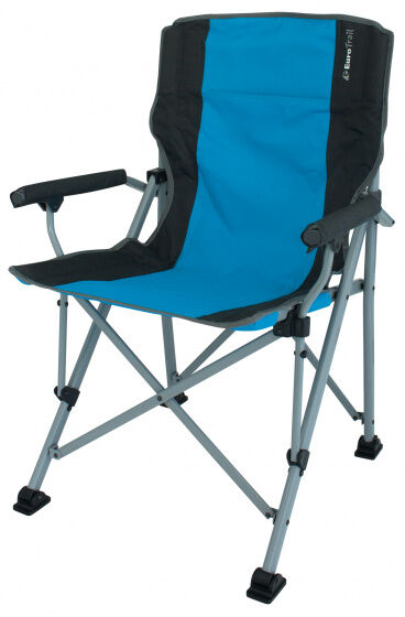 Eurotrail campingstoel Bolzano 89 x 53 cm staal blauw/zwart - Blauw,Zwart