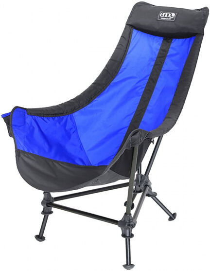 Eno campingstoel Lounger DL 94 x 81 cm aluminium/nylon blauw/zwart - Blauw