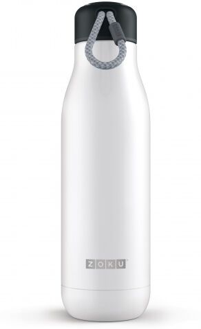 Zoku thermos drinkfles 750 ml RVS/polypropyleen wit - Wit