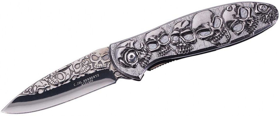 Herbertz zakmes 19,8 cm RVS/titanium zilver/zwart - Zilver,Zwart