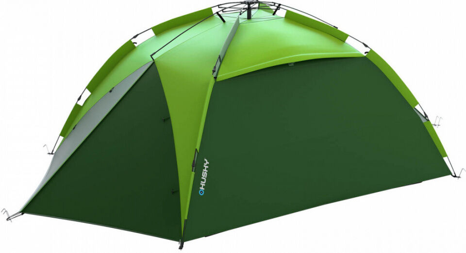 Husky tent Beasy 4 persoons polyester 350 x 250 cm groen - Groen