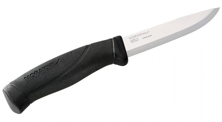 Morakniv jachtmes met schede 22,5 cm RVS/rubber zwart/zilver - Zilver,Zwart