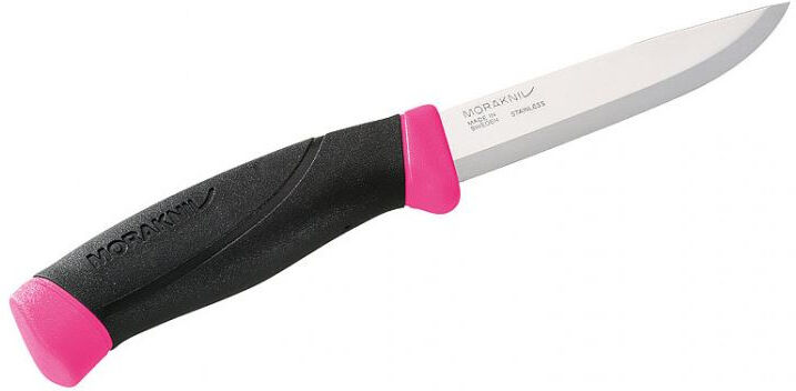 Morakniv jachtmes met schede 22,5 cm RVS/rubber zwart/zilver/roze - Zwart,Zilver,Roze