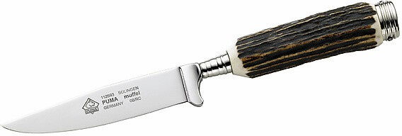 Puma Knives jachtmes Muffel 21,3 cm RVS zilver/bruin 2 delig - Zilver,Bruin