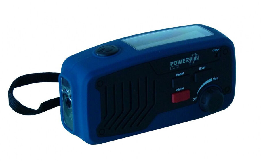 PowerPlus FM radio Panther 5 in 1 13,5 x 6,2 cm blauw/zwart - Zwart,Blauw