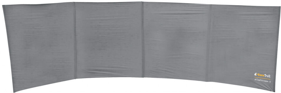 Eurotrail windscherm 4 vlaks 500 x 150 cm polyester/staal grijs - Grijs