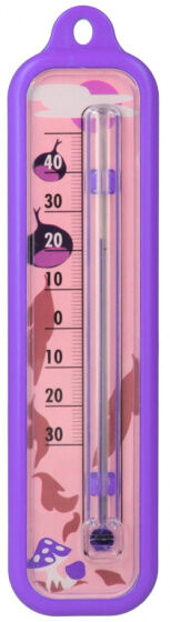 Metaltex thermometer junior 17,5 x 4,1 cm paars/wit - Wit,Paars