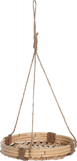 Pro Garden bloempothouder 20 x 4 cm rotan bruin - Bruin