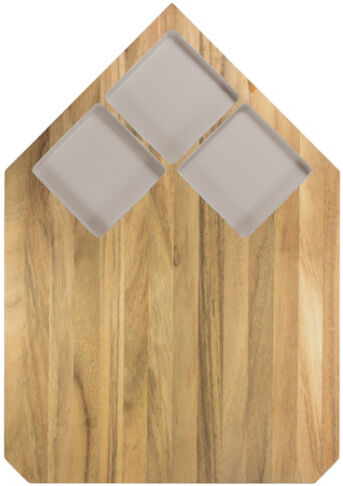 Tak Design snijplank Pau 40,5 x 28,5 cm hout grijs - Grijs