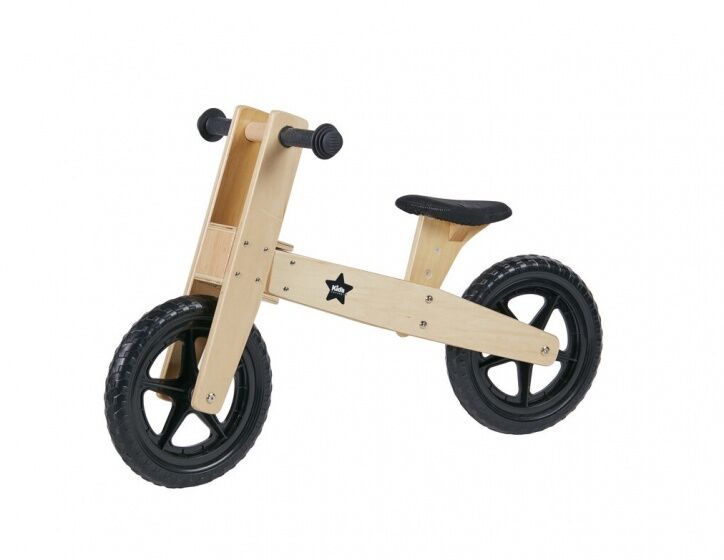 Kid's Concept houten loopfiets Neo Junior Blank/Zwart