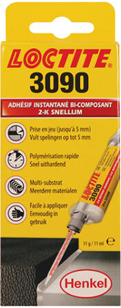 Loctite tweecomponentenlijm 3090 geel 10 gram