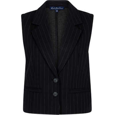 Red Button Waistcoat Punta Pinstripe Black - S Red Button Waistcoat Punta Pinstripe Black - S