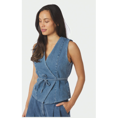 Neo Noir Gilet Samara Denim Gilet Blue - 40 Neo Noir Gilet Samara Denim Gilet Blue - 40