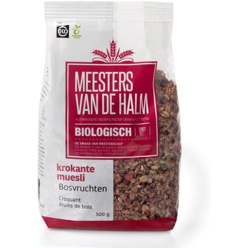 De Halm Muesli krokante muesli bosvruchten bio