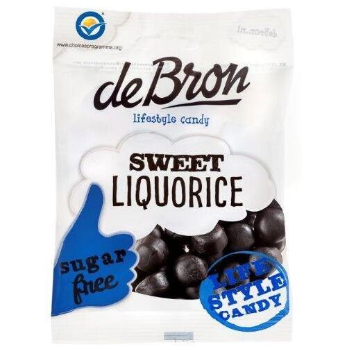 De Bron Zoete dropbolletjes/sweet liquorice suikervrij