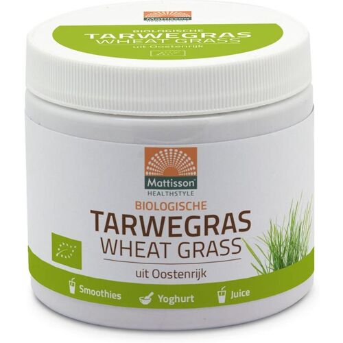 Mattisson Tarwegras wheatgrass poeder raw bio