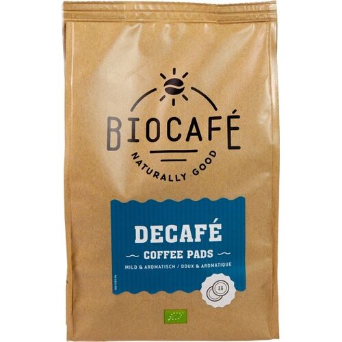 Biocafe Coffee pads caffeinevrij bio